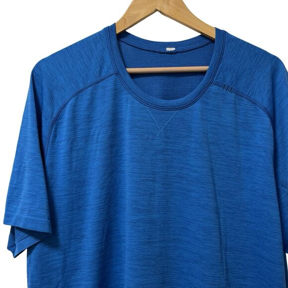 Lululemon Mens Metal Vent Tech T Shirt Size XXL Blue Athletic Gym Workout - Picture 3 of 6